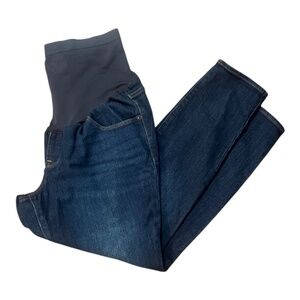 💥3/$20 - Old Navy Maternity Skinny Jeans, Size 12 Short, Full Panel, Dark Blue